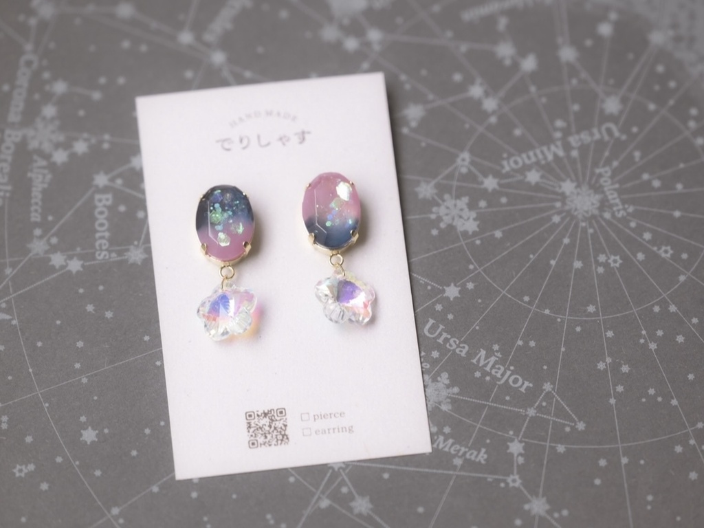 卒生イメージ：ビジュー耳飾り