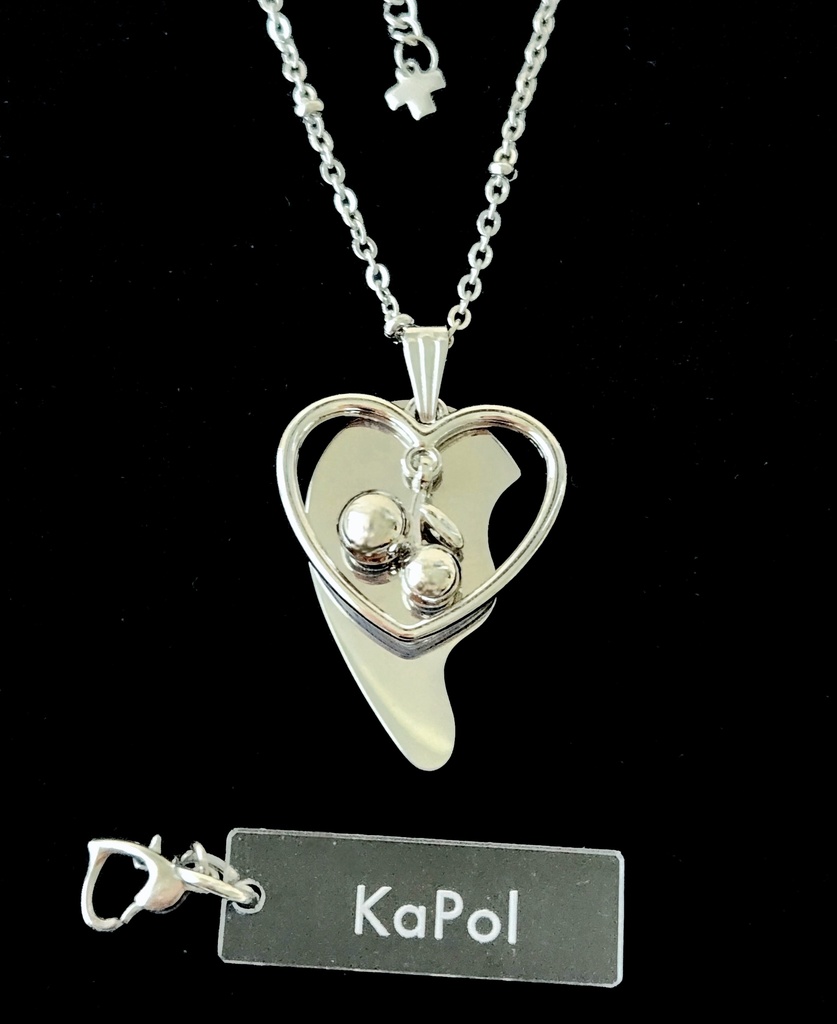 花京院×ポルナレフモチーフシルバーカラーネックレス