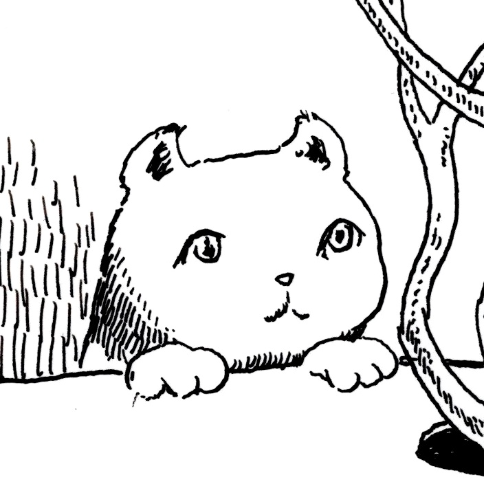 B5イラスト原画「あゆみを見つめる」
