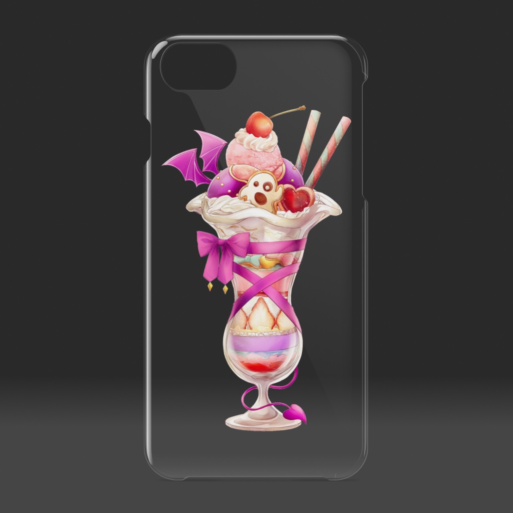 桃泉ユウモチーフパフェiPhoneケース