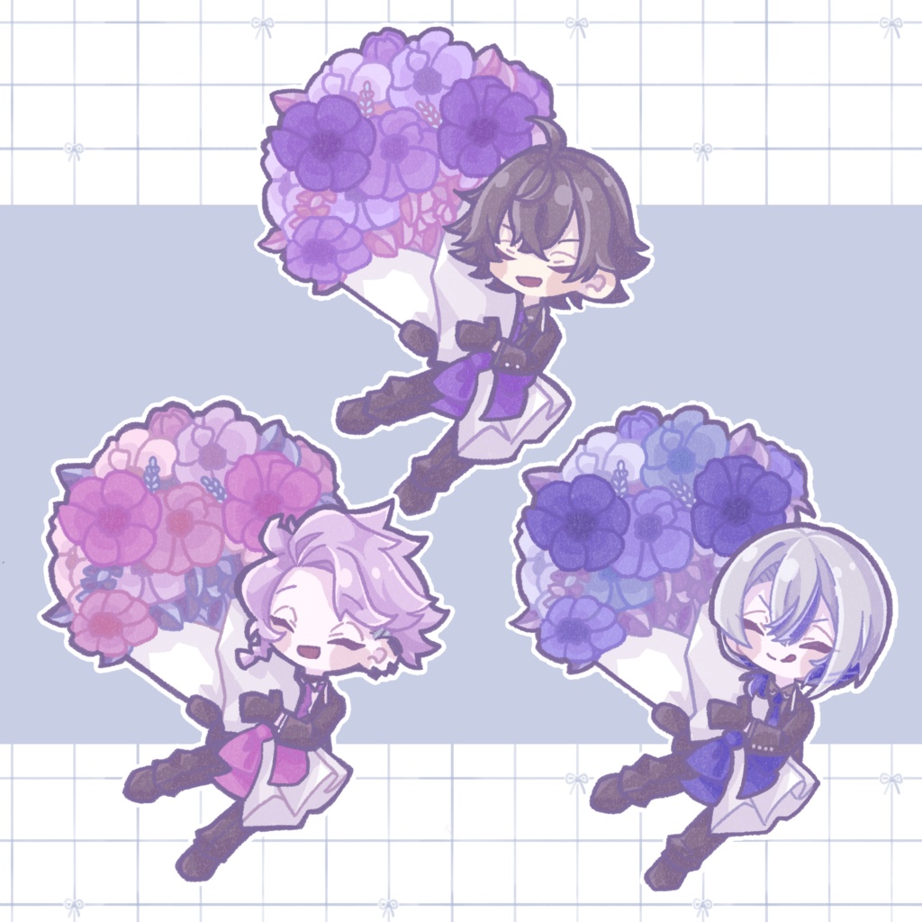 江戸三作 祝装アクリルキーホルダー（3個セット）