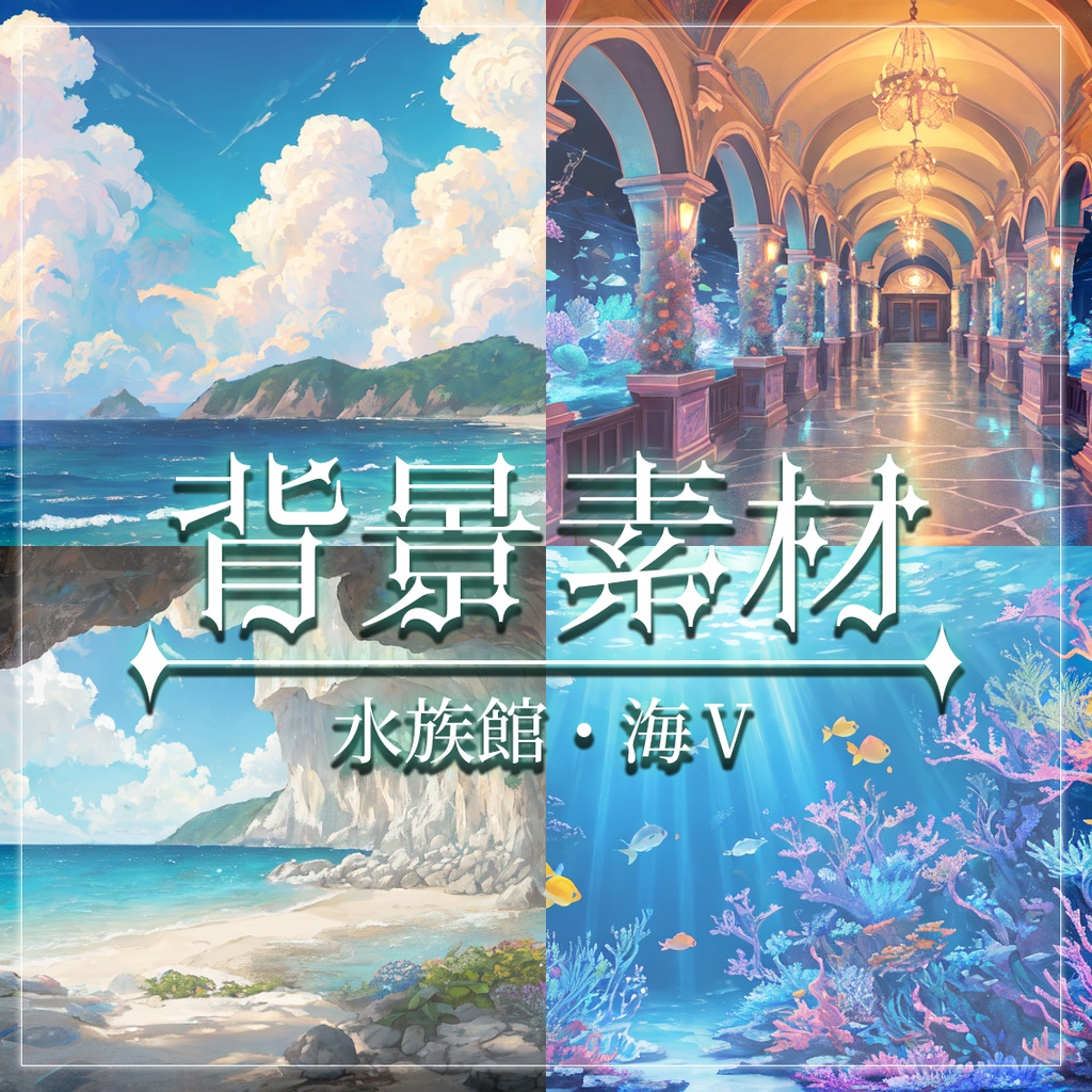 【無料有】背景素材/水族館・海Ⅴ