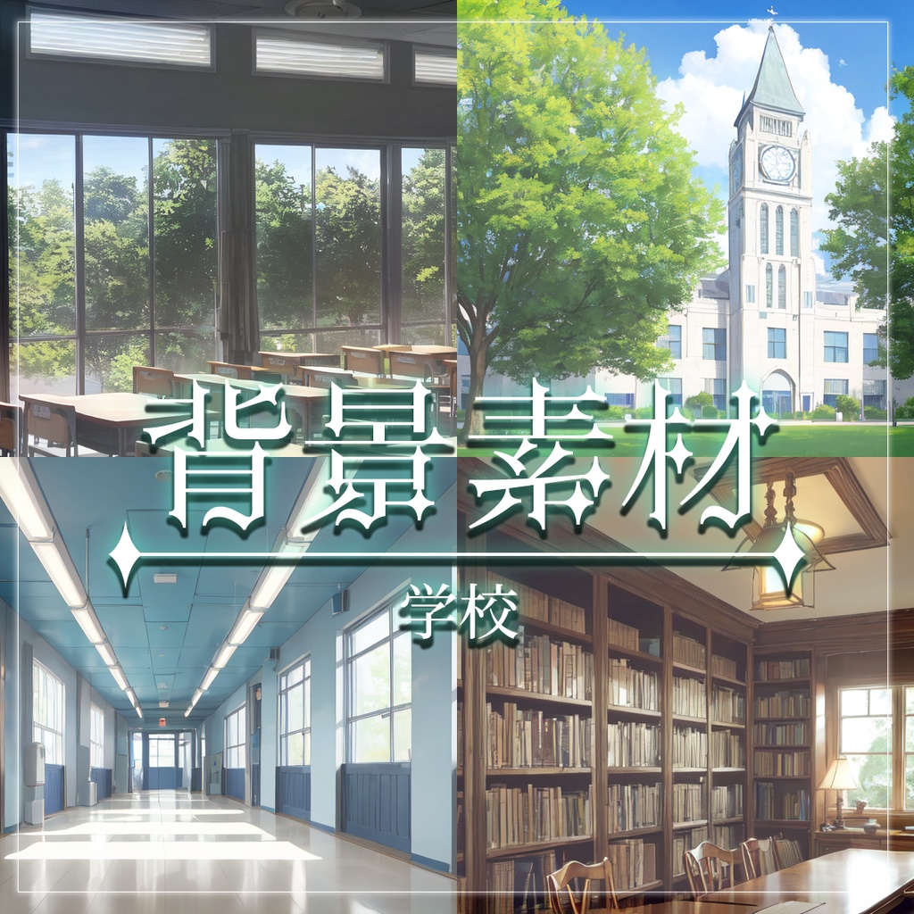【無料有】背景素材/学校