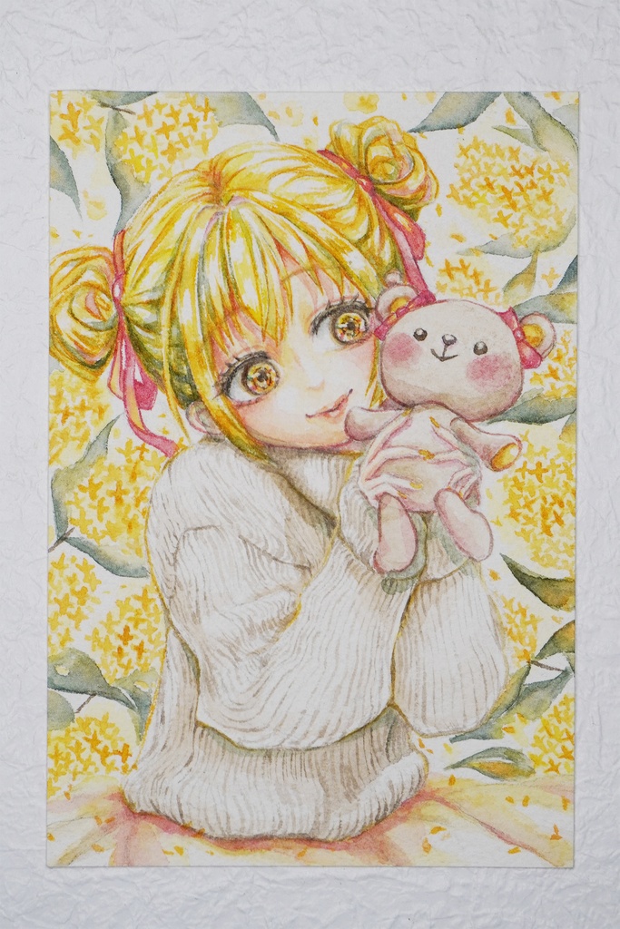 きゅん【透明水彩原画】