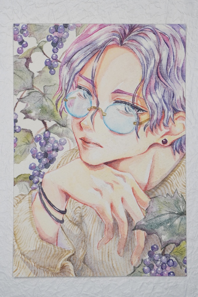 野葡萄より【透明水彩原画】