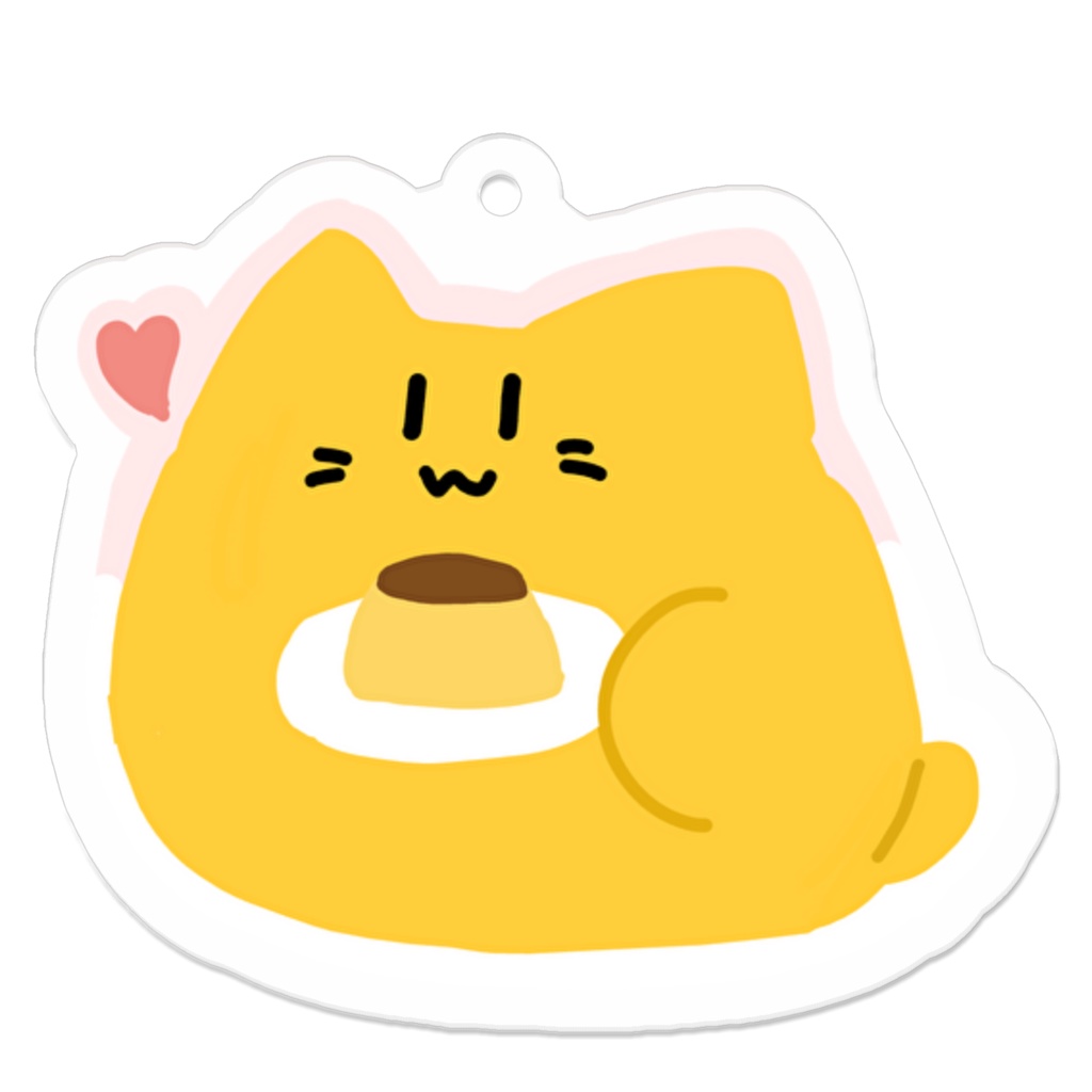プリンとねこアクキー