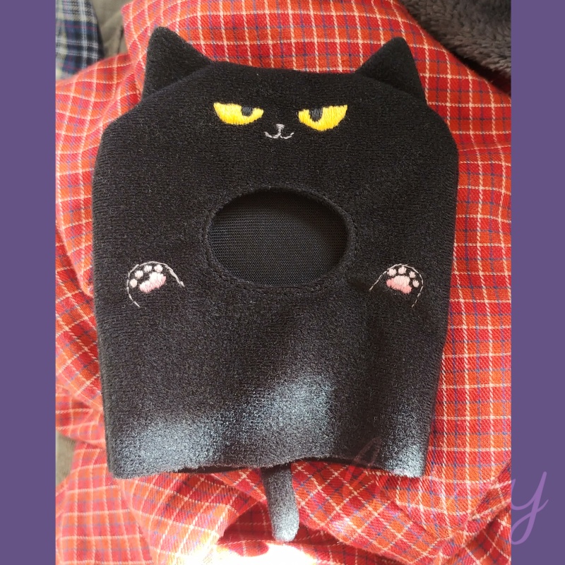 10cmぬい用 黒猫の被り物(しっぽ付き)