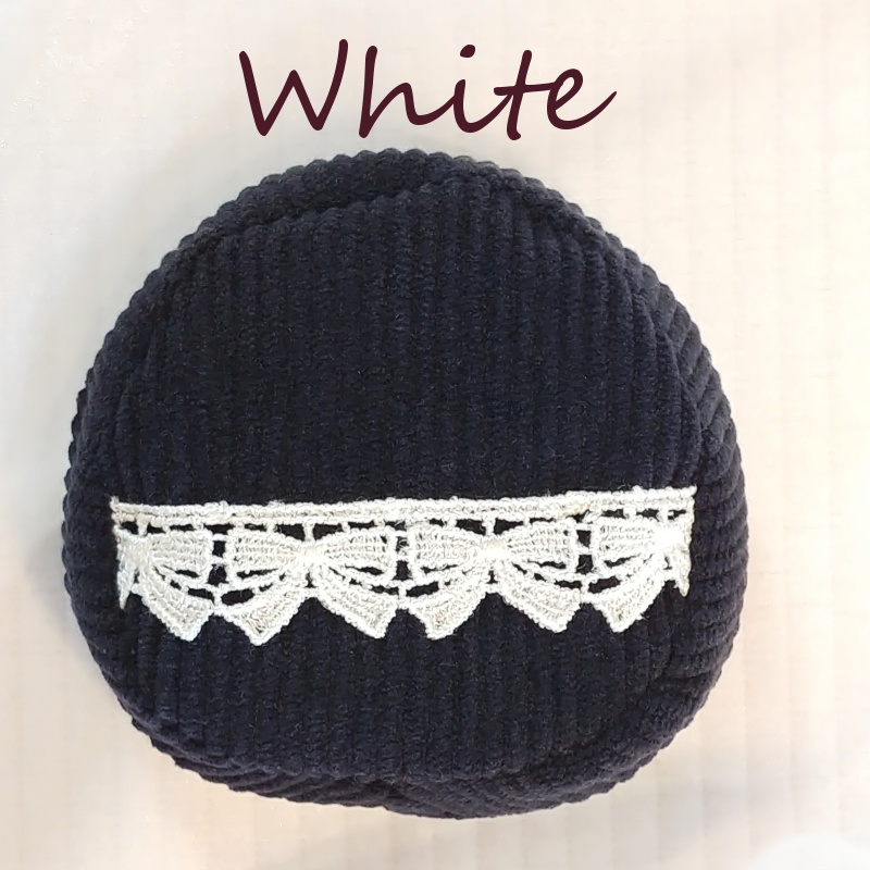 リボンレースのコーデュロイベレー帽