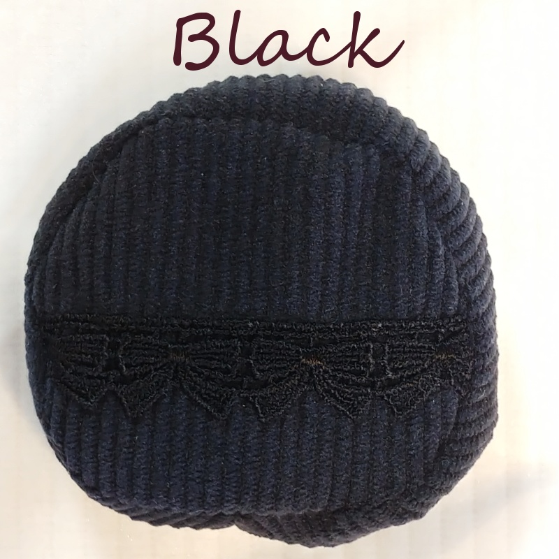 リボンレースのコーデュロイベレー帽