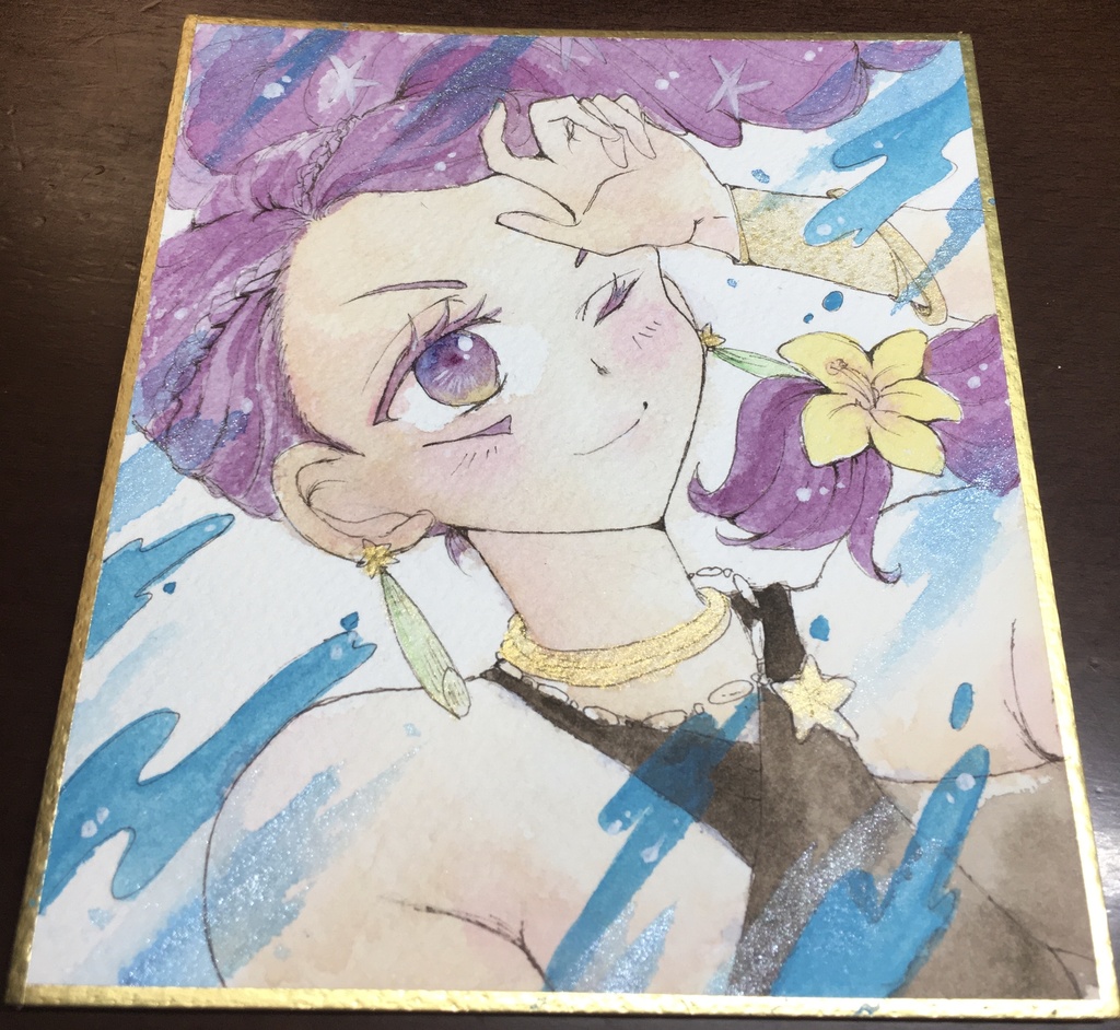 手描き色紙　FEH  ペトラ