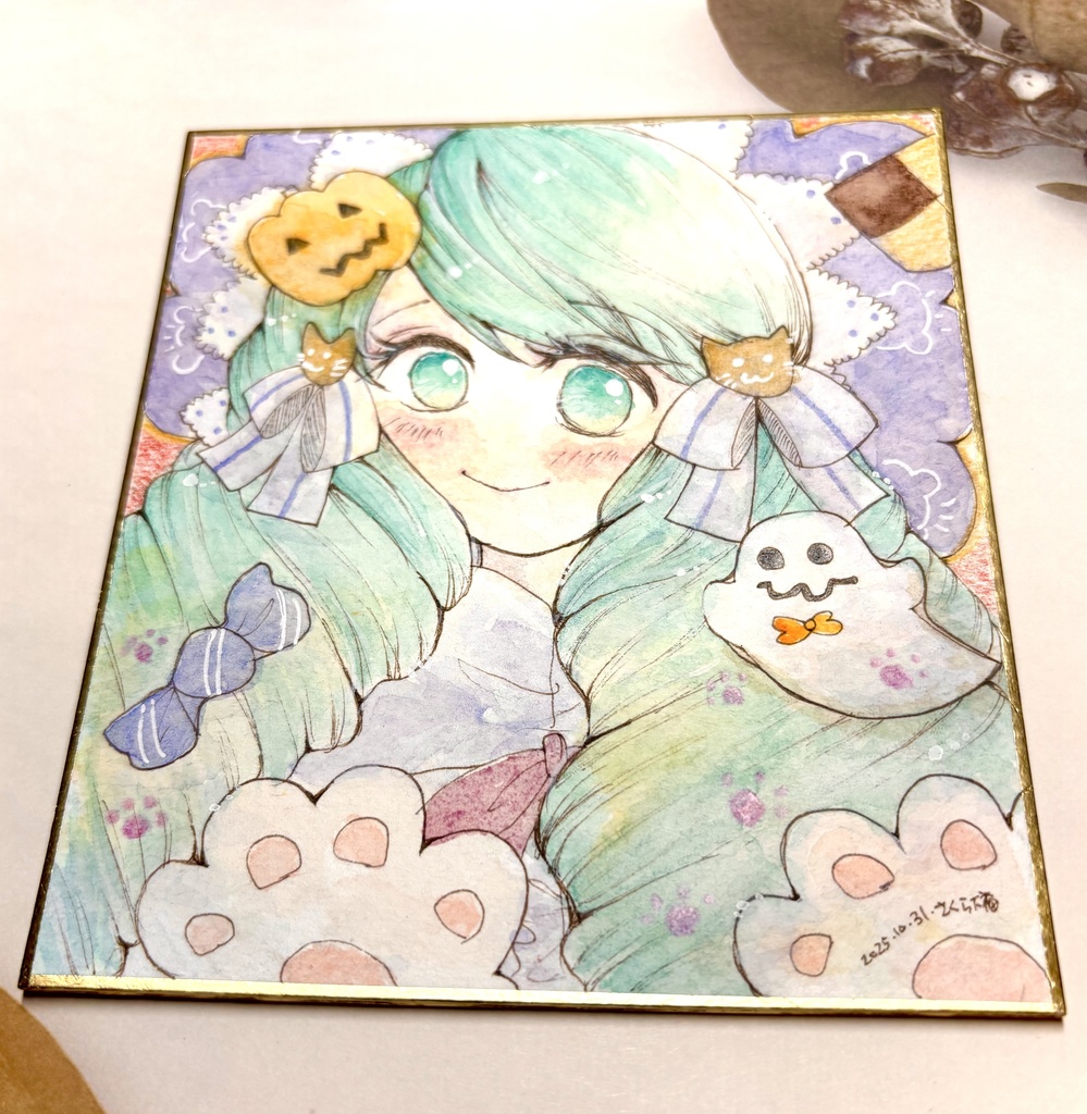 フレン　手描き色紙