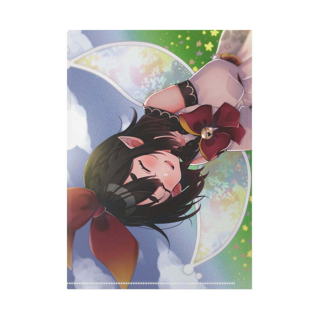 のぞき込む写真のクリアファイル(イラストレーター:ろたろ様)