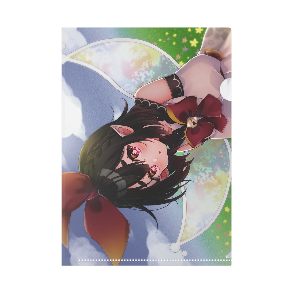 のぞき込む写真のクリアファイル(イラストレーター：ろたろ様)
