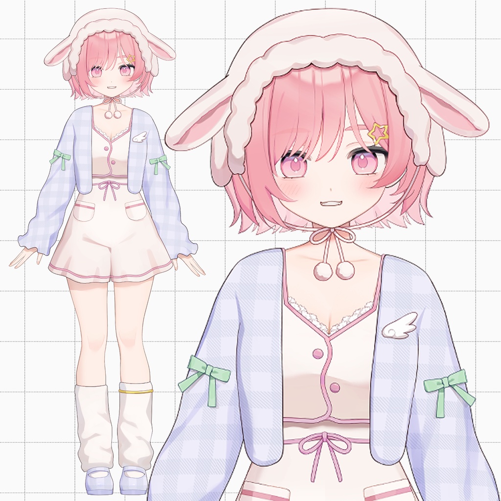 【Live2Dモデル】ピンク髪の女の子【汎用モデル】