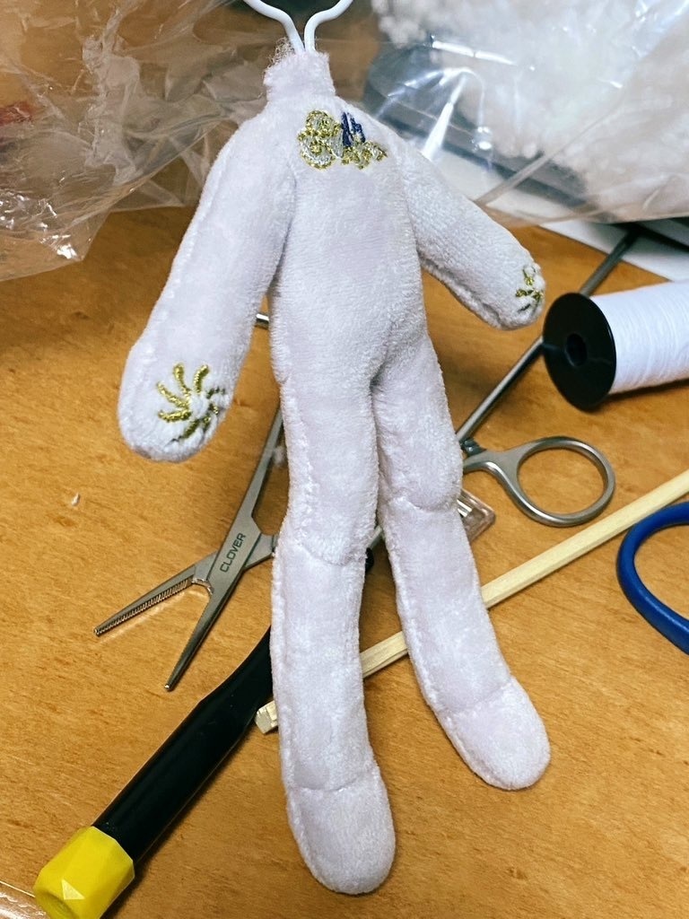 20cm足長ぬい型紙 作り方説明書付き