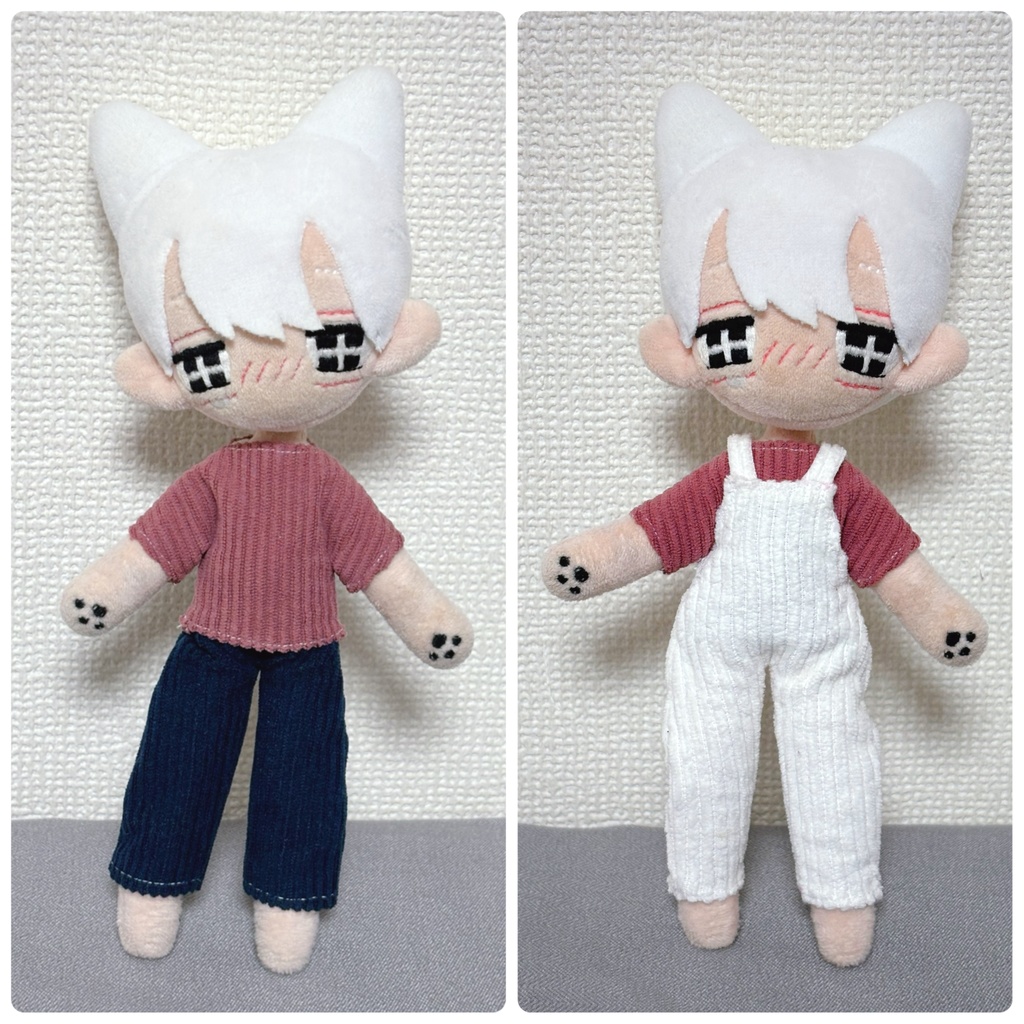 20cm足長ぬい型紙 作り方説明書付き