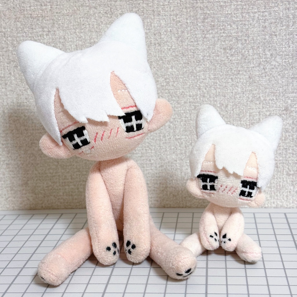 20cm足長ぬい型紙 作り方説明書付き