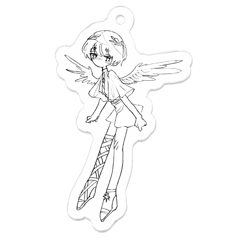 編み上げ天使アクキー