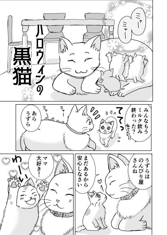 ハロウィンの黒猫