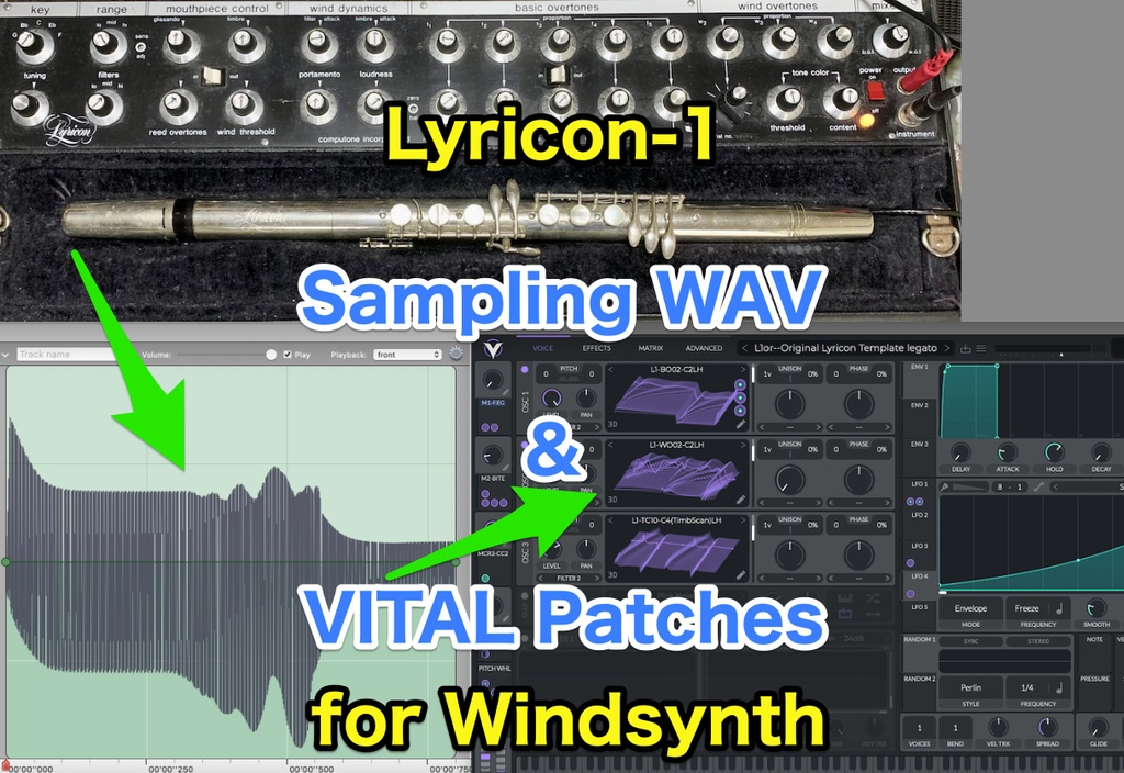 Lyricon-1 Sampling WAV & VITAL Wavetables & Presets for Windsynth (Free)
