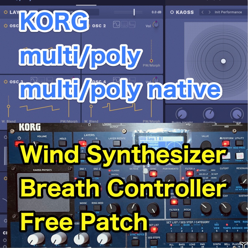 KORG multi/poly & native Presets for Windsynth(Free)