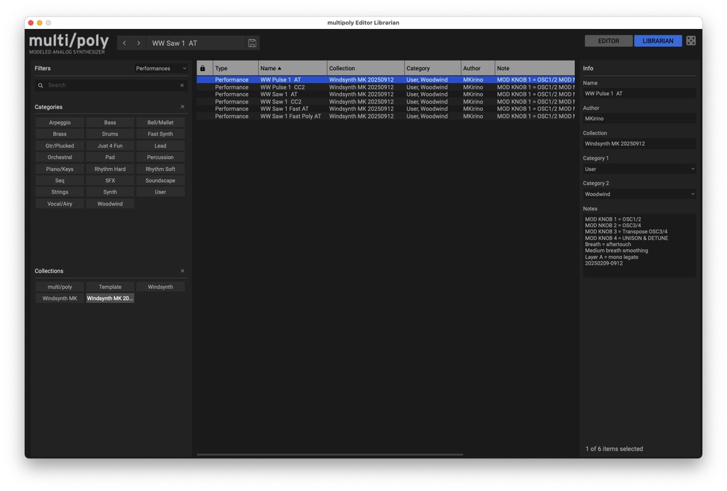 KORG multi/poly & native Presets for Windsynth(Free)
