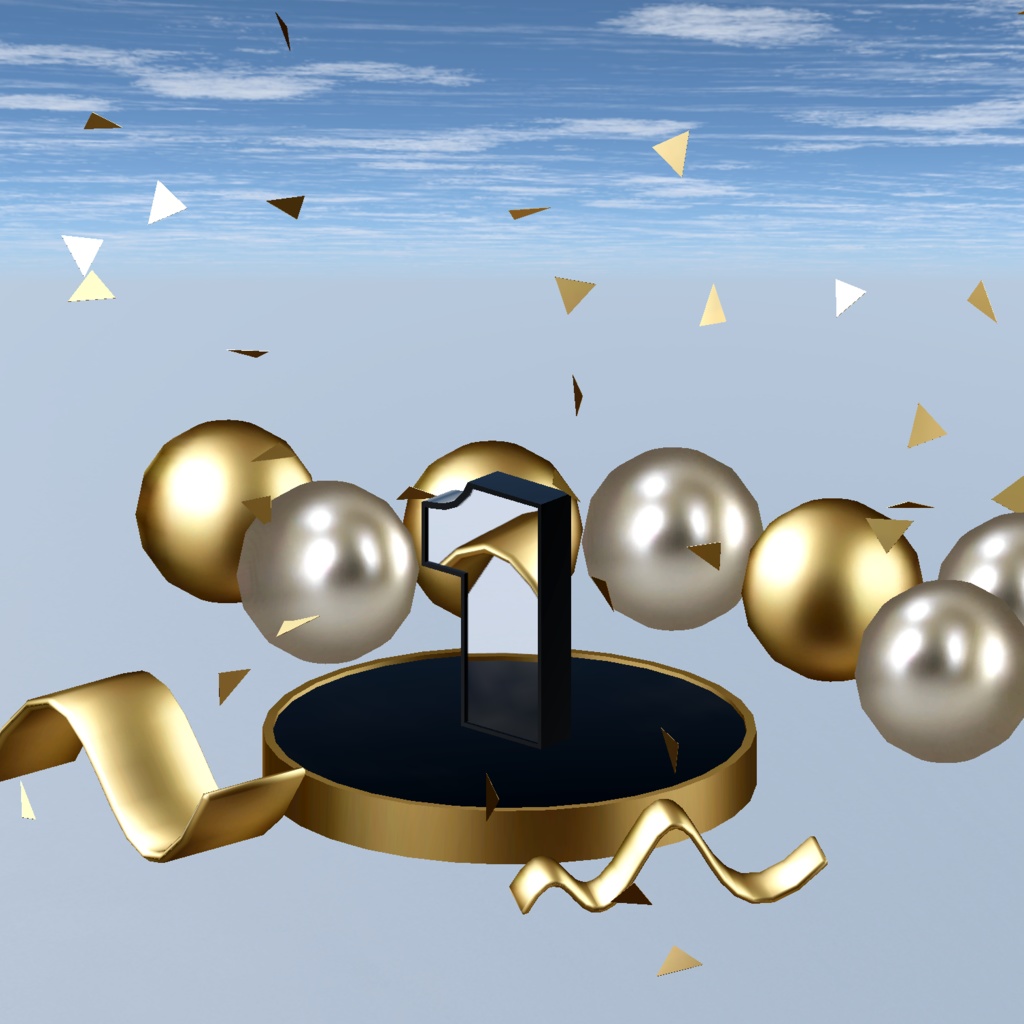 【VRChat想定ワールドギミック】Number Mirrors - 数字型ミラーセット