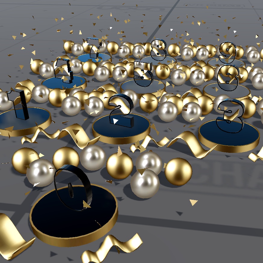 【VRChat想定ワールドギミック】Number Mirrors - 数字型ミラーセット