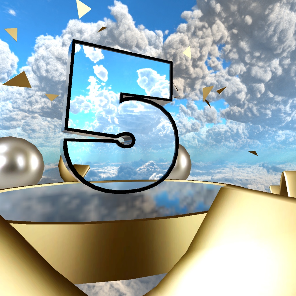 【VRChat想定ワールドギミック】Number Mirrors - 数字型ミラーセット