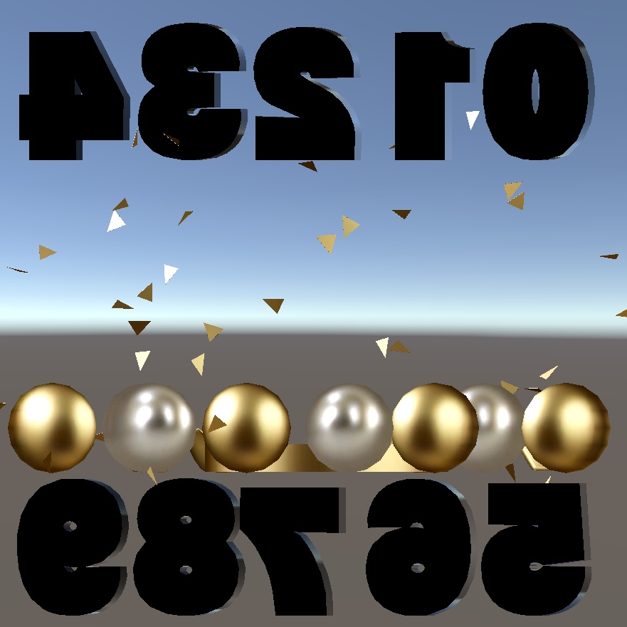 【VRChat想定ワールドギミック】Number Mirrors - 数字型ミラーセット