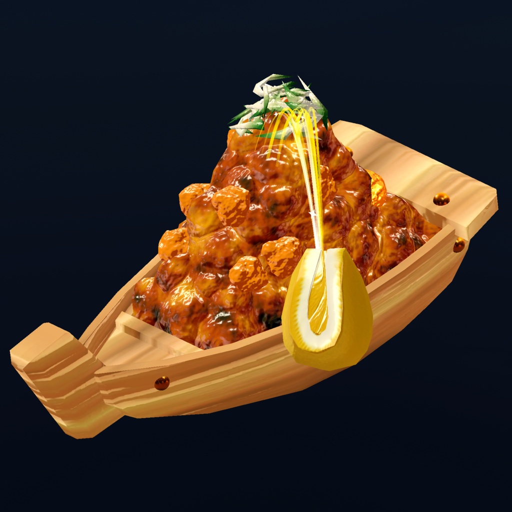 【VRChat想定ワールドギミック】「船盛りからあげ」