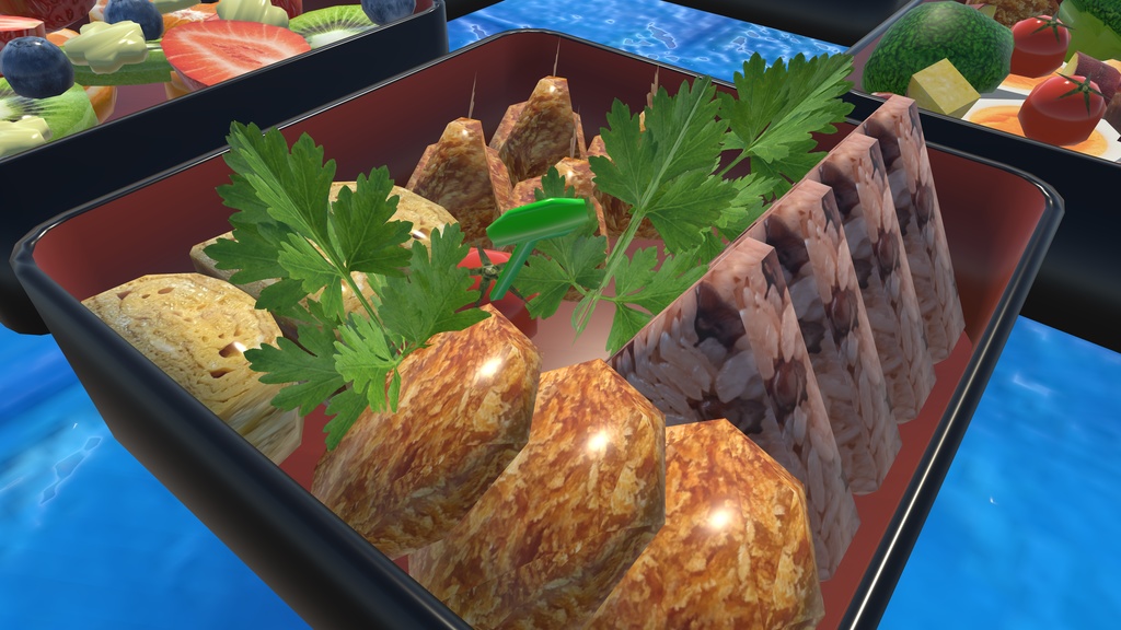 3/29まで30%オフセール中!【VRChat想定ワールドアセット】「お花見セット」(色々使えるもの詰め合わせ!)