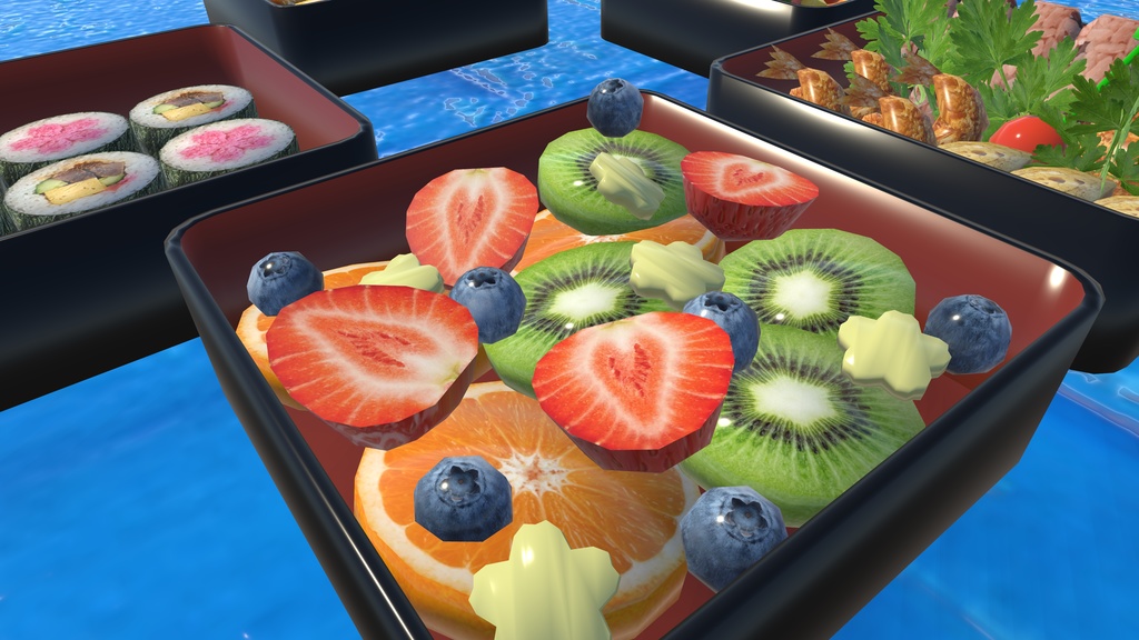 3/29まで30%オフセール中!【VRChat想定ワールドアセット】「お花見セット」(色々使えるもの詰め合わせ!)