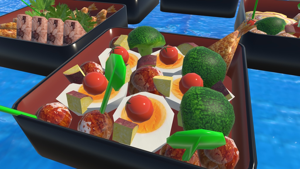 3/29まで30%オフセール中!【VRChat想定ワールドアセット】「お花見セット」(色々使えるもの詰め合わせ!)