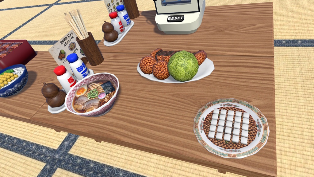 【VRChat想定ワールドアセット】個性豊か!「激キモ!AIめし5種類セット」