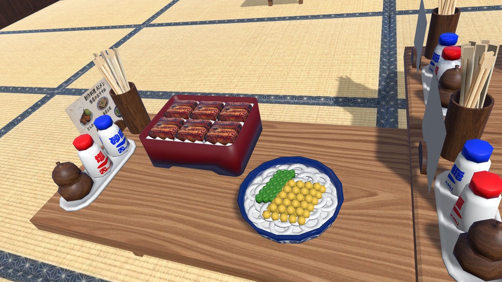 【VRChat想定ワールドアセット】個性豊か!「激キモ!AIめし5種類セット」