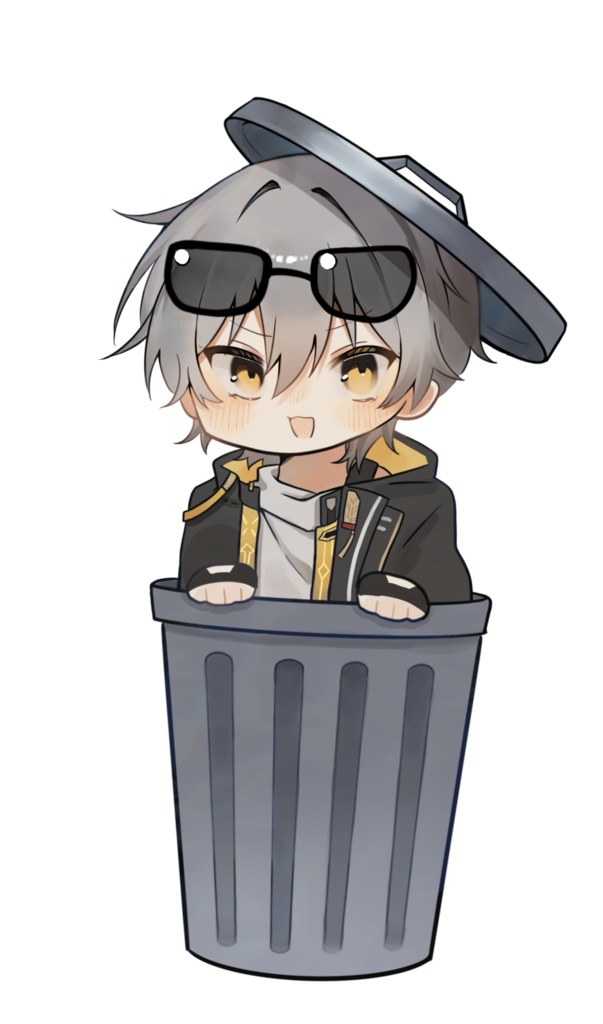 ゴミ箱穹くんアクキー   ＋直筆色紙付