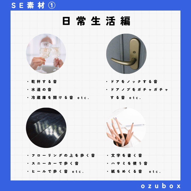 【SE素材集】日常生活編(35種)