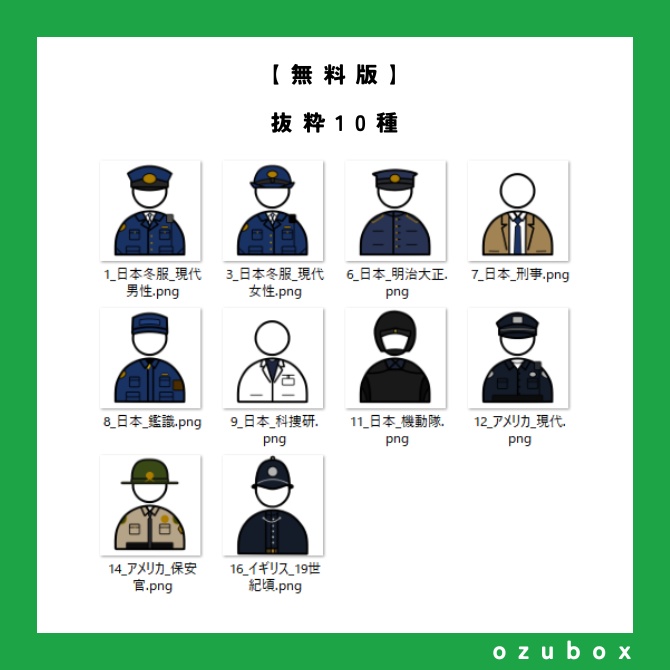 【ココフォリア向け】警察アイコンセット【無料版あり】