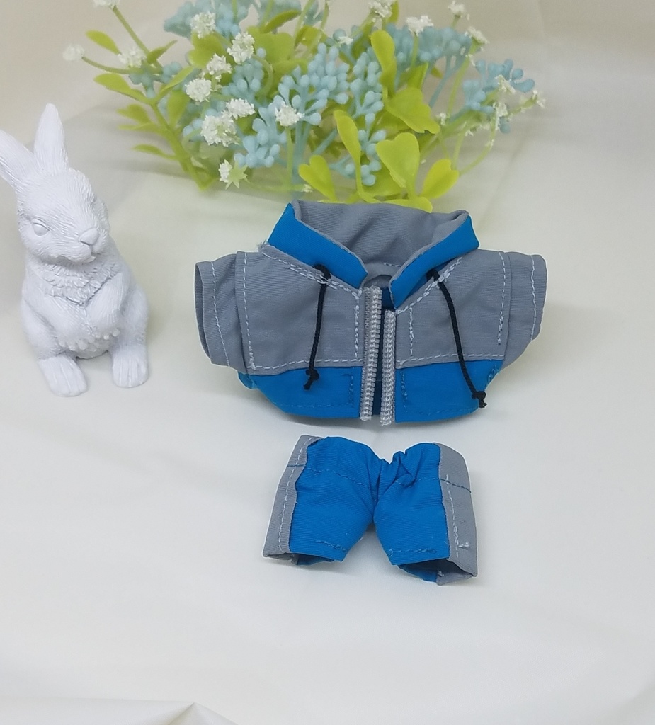 ぬい服 ウインドブレーカー セット メッシュキャップ ウエストポーチ 10cm 12cmサイズ