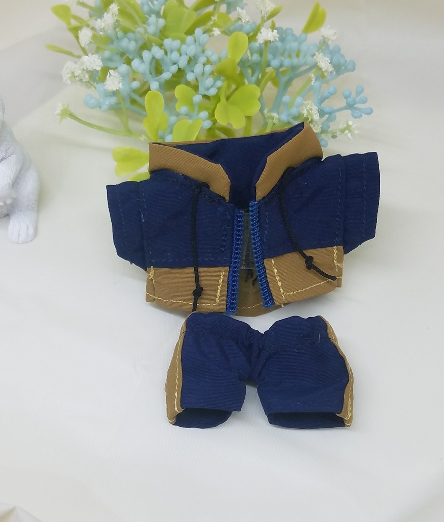 ぬい服 ウインドブレーカー セット メッシュキャップ ウエストポーチ 10cm 12cmサイズ
