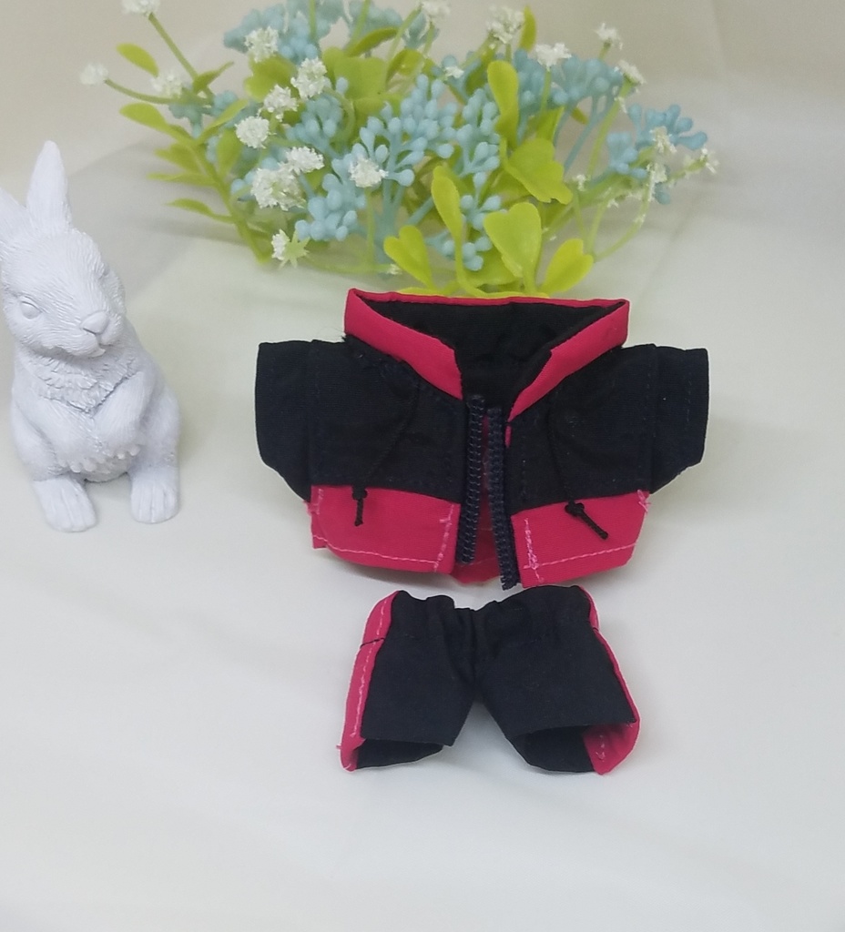 ぬい服 ウインドブレーカー セット メッシュキャップ ウエストポーチ 10cm 12cmサイズ