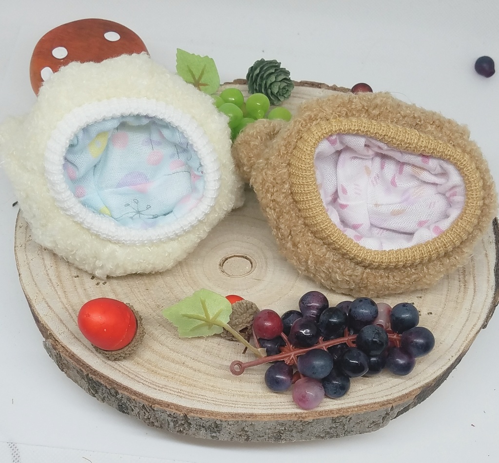 ぬい服 クマ耳モコモコ帽子 10cm 12cmサイズ