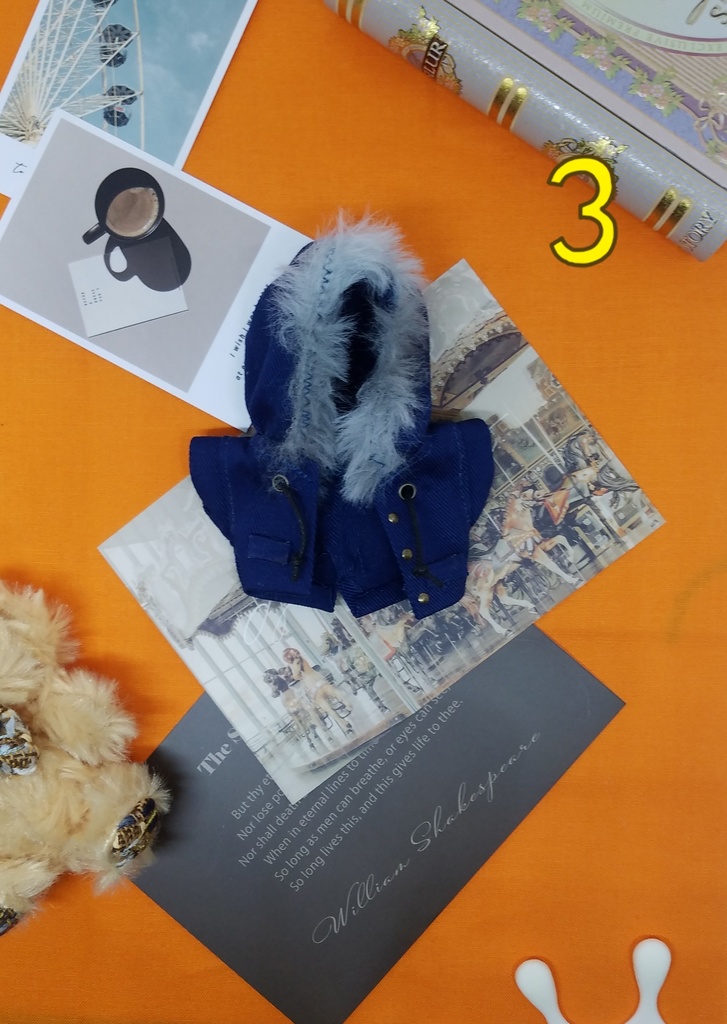 ぬい服 モッズコート 10cm 12cmサイズ