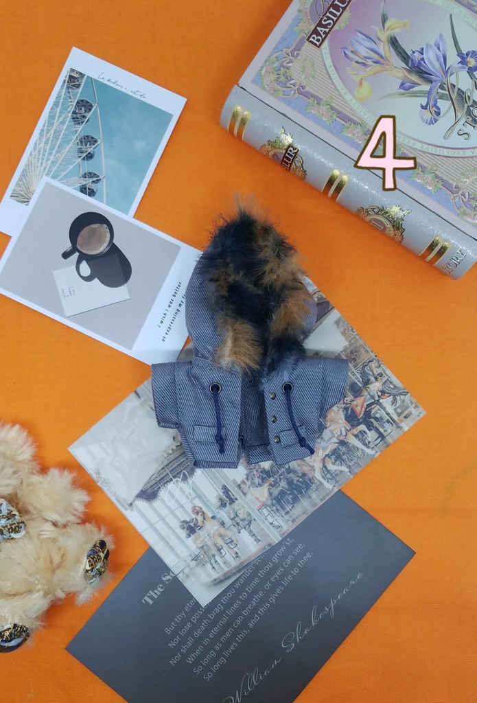 ぬい服 モッズコート 10cm 12cmサイズ