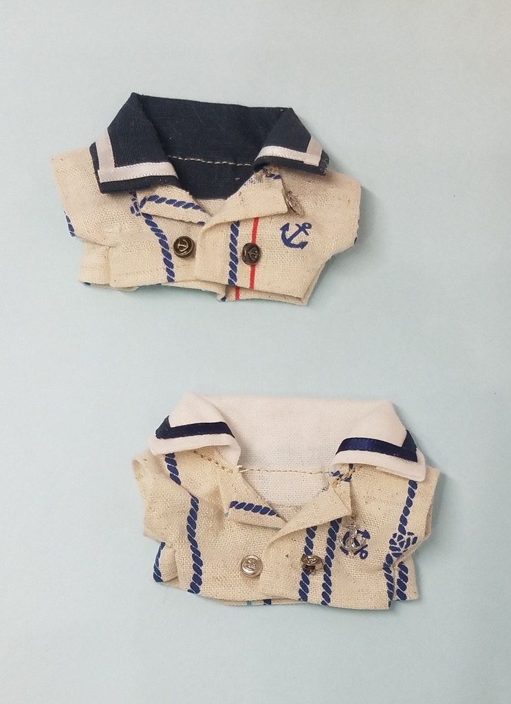 ぬい服 開襟セーラートップス マリンベレー帽 10cm 12cmサイズ