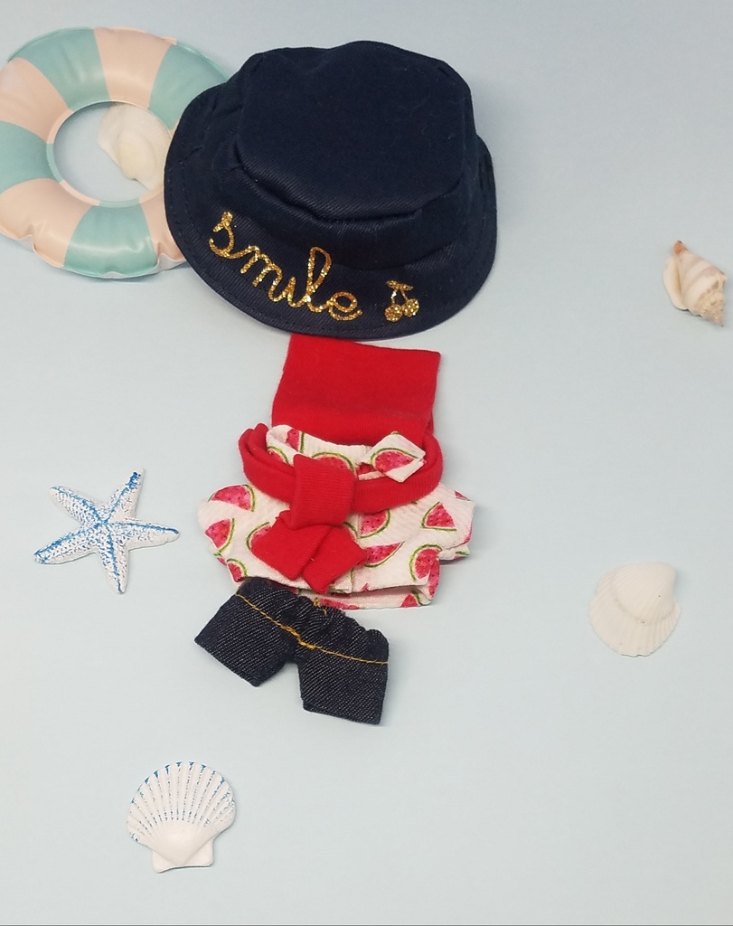 ぬい服 バケットハット 肩掛けカーディガン ポロシャツ 10cm 12cmサイズ