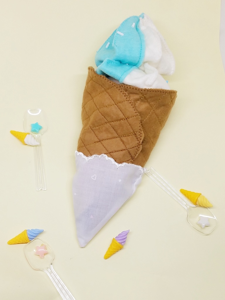 ぬい服 ソフトクリーム 10cm 12cmサイズ