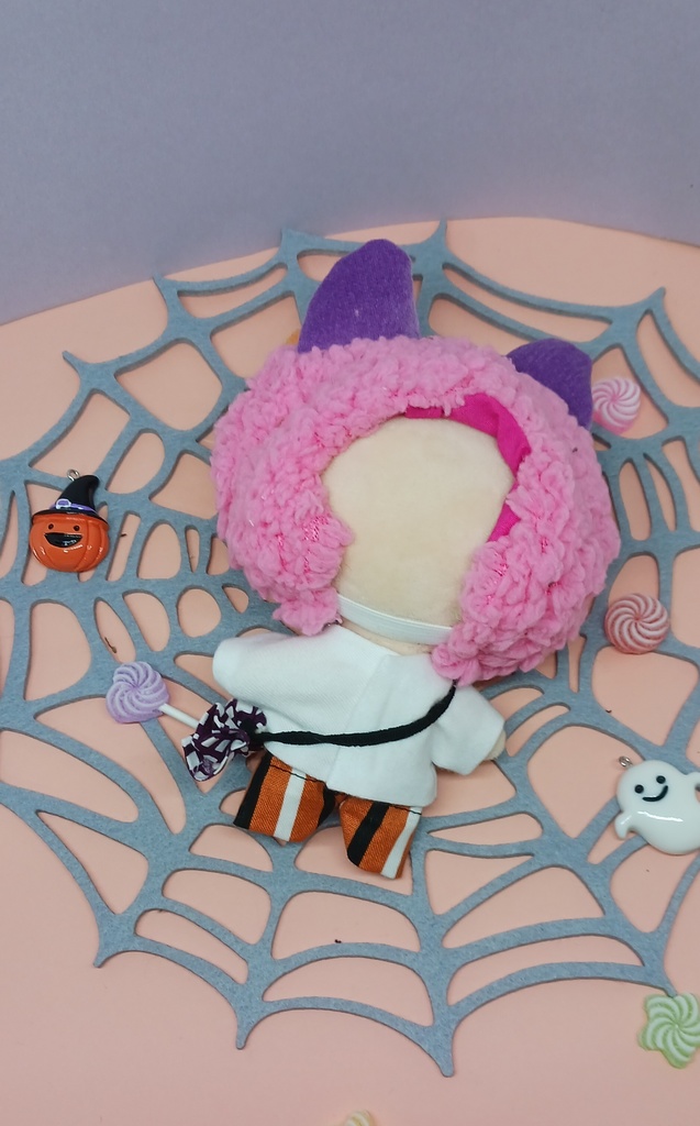 ぬい服 ハロウイン モンスターバンド 黒猫付け耳 10cm 12cmサイズ