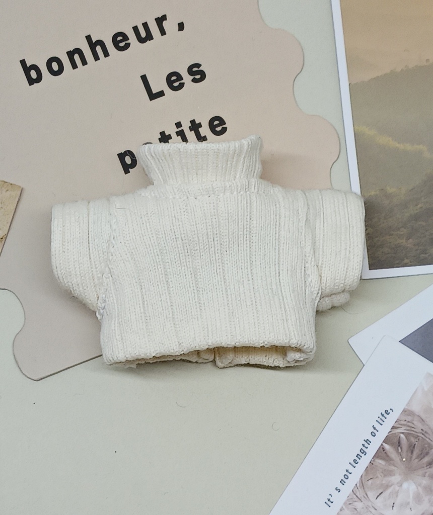 ぬい服 タートルネックリブニットセーター 10cm 12cm サイズ